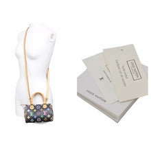 Load image into Gallery viewer, 新品同様 LOUIS VUITTON ルイヴィトン ミニスピーディ ハンドバッグ ブラック マルチカラー 村上隆 レザー M92644 48758