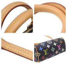 Load image into Gallery viewer, 新品同様 LOUIS VUITTON ルイヴィトン ミニスピーディ ハンドバッグ ブラック マルチカラー 村上隆 レザー M92644 48758