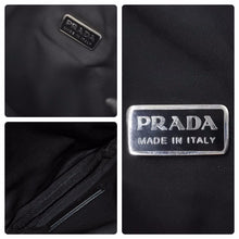 Load image into Gallery viewer, PRADA プラダ ウエストバッグ・ボディバッグ MV563 スポーツライン ブランドロゴ ブラック シルバー金具 美品 中古 48760