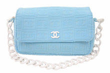 Load image into Gallery viewer, 極美品 激レア CHANEL シャネル パイル マトラッセ プラチェーン 水色 中古 48769