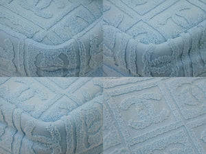 極美品 激レア CHANEL シャネル パイル マトラッセ プラチェーン 水色 中古 48769