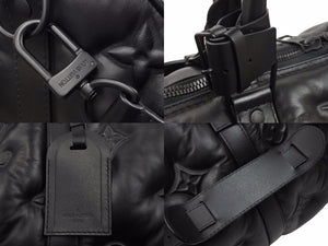 激レア 未使用 ルイヴィトン レザー XL モノグラム パファー キーポル 75 M44769 ボストン 中古 48777