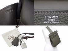 Load image into Gallery viewer, 新品未使用 エルメス HERMES アッカドPM U刻印 ワンショルダーバッグ カーキ 新型 シルバー金具 中古 48816