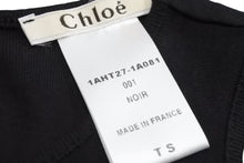Load image into Gallery viewer, Chloe クロエ タンクトップ トップス ワンポイントロゴ イニシャル 1AHT27-1A081 コットン ブラック イエロー 美品 中古 48823