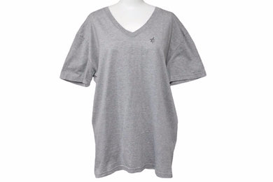 Christian Dior クリスチャンディオール 半袖Ｔシャツ トップス Vネック 8E3363820107 サイズXL グレー レディース 美品 中古 48825