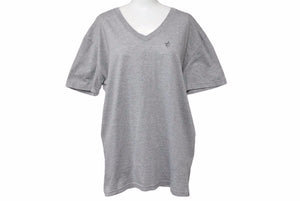Christian Dior クリスチャンディオール 半袖Ｔシャツ トップス Vネック 8E3363820107 サイズXL グレー レディース 美品 中古 48825