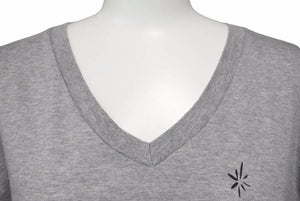 Christian Dior クリスチャンディオール 半袖Ｔシャツ トップス Vネック 8E3363820107 サイズXL グレー レディース 美品 中古 48825