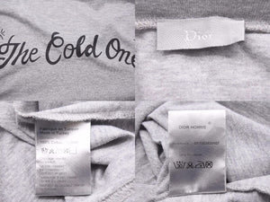 Christian Dior クリスチャンディオール 半袖Ｔシャツ トップス Vネック 8E3363820107 サイズXL グレー レディース 美品 中古 48825