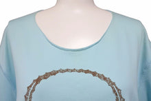 Load image into Gallery viewer, Lucien Pellat-Finet ルシアンペラフィネ 半袖Ｔシャツ トップス ドクロ柄 コットン ブルー サイズL ユニセックス 美品 中古 48826