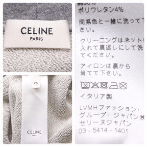 CELINE セリーヌ ルーズスウェットパーカー 21SS クラシックロゴ エディスリマン 2Y321670Q コットン グレー XS 美品 中古 48835