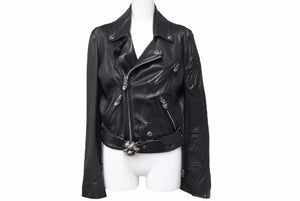 クロムハーツ JJ DEAN JJディーン ローリングストーンズ ダガージップライダースレザージャケット S 美品 中古 48850