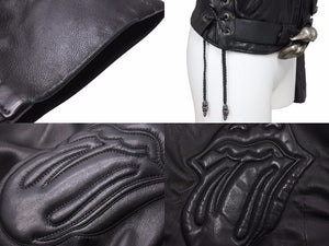 クロムハーツ JJ DEAN JJディーン ローリングストーンズ ダガージップライダースレザージャケット S 美品 中古 48850