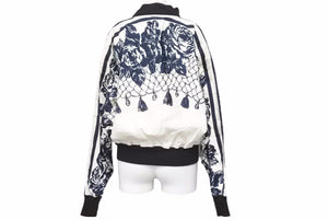 VERSACE ヴェルサーチ ジャケット パーカー コットン ホワイト ブラック UB941 ユニセックス 美品 中古 48852