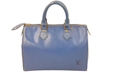 LOUIS VUITTON ルイヴィトン M43015 スピーディ25 ハンドバッグ カバン エピ トレドブルー レザー 中古 48881