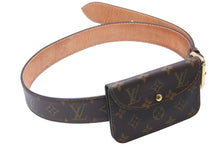 Load image into Gallery viewer, LOUIS VUITTON ルイヴィトン ベルト サンチュールポシェット ウエストポーチ M6933U モノグラム ブラウン 100/40 美品 中古 48888