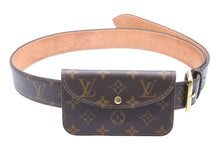 Load image into Gallery viewer, LOUIS VUITTON ルイヴィトン ベルト サンチュールポシェット ウエストポーチ M6933U モノグラム ブラウン 100/40 美品 中古 48888