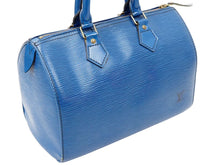 Load image into Gallery viewer, LOUIS VUITTON ルイヴィトン ハンドバッグ スピーディ25 エピ M43015ブルー ゴールド金具 美品 中古 48893