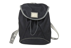 CHANEL シャネル リュック スポーツライン ココマーク ロゴ メッシュ 10番台 P7243 ナイロン ブラック 美品 中古 48894