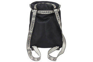 CHANEL シャネル リュック スポーツライン ココマーク ロゴ メッシュ 10番台 P7243 ナイロン ブラック 美品 中古 48894