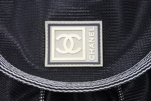 CHANEL シャネル リュック スポーツライン ココマーク ロゴ メッシュ 10番台 P7243 ナイロン ブラック 美品 中古 48894