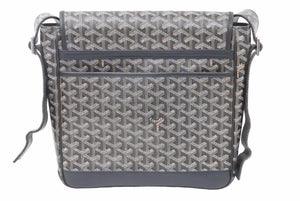 GOYARD GRAND BLEU MM ゴヤール グランブルーMM ショルダーバッグ イニシャル入り ブラック 美品 中古 48974