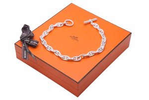 新品未使用 HERMES エルメス ネックレス Chaine d'Ancre シェーヌダンクルGM SV925 130.8g 29コマ 中古 48990