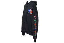 Load image into Gallery viewer, 極美品 CHROMEHEARTS クロムハーツ マルチカラー セメタリークロス スウェット パーカー ブラック サイズL 中古 48992