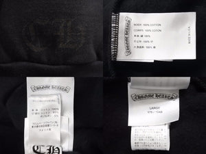 極美品 CHROMEHEARTS クロムハーツ マルチカラー セメタリークロス スウェット パーカー ブラック サイズL 中古 48992