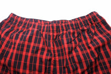 Load image into Gallery viewer, Supreme シュプリーム 18AW ナイロン チェック トラック パンツ レッド ブラック ボトムス サイズM 中古 48996