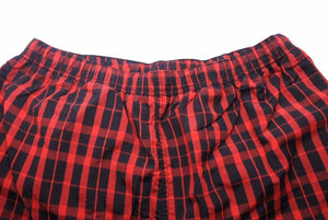 Supreme シュプリーム 18AW ナイロン チェック トラック パンツ レッド ブラック ボトムス サイズM 中古 48996