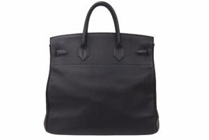 HERMES エルメス オータクロア 40 ブラック トゴ シルバー金具 □H 美品 中古 48999