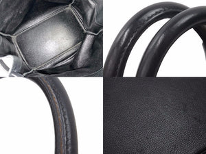 HERMES エルメス オータクロア 40 ブラック トゴ シルバー金具 □H 美品 中古 48999