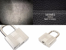 Load image into Gallery viewer, HERMES エルメス オータクロア 40 ブラック トゴ シルバー金具 □H 美品 中古 48999