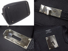 Load image into Gallery viewer, HERMES エルメス オータクロア 40 ブラック トゴ シルバー金具 □H 美品 中古 48999