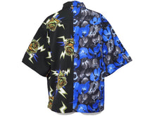 Load image into Gallery viewer, 極美品 PRADA プラダ Poplin Dahlia Bowling Shirt ポプリンダリアボーリングシャツ 2019AW ブラック ブルー コットン S 中古 49014