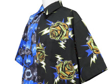 Load image into Gallery viewer, 極美品 PRADA プラダ Poplin Dahlia Bowling Shirt ポプリンダリアボーリングシャツ 2019AW ブラック ブルー コットン S 中古 49014