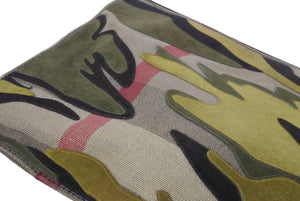 BURBERRY バーバリー クラッチバッグ バーバリーチェック 迷彩柄 ブラウン コットン ITCF&amp;10SCA 良品 中古49057 