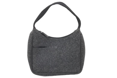 PRADA プラダ ホーボー ハンドバッグ PRADA SPORTS プラダスポーツ グレー ウール ワンショルダーバッグ ロゴ 美品 中古 49075