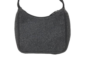 PRADA プラダ ホーボー ハンドバッグ PRADA SPORTS プラダスポーツ グレー ウール ワンショルダーバッグ ロゴ 美品 中古 49075