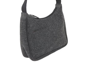 PRADA プラダ ホーボー ハンドバッグ PRADA SPORTS プラダスポーツ グレー ウール ワンショルダーバッグ ロゴ 美品 中古 49075