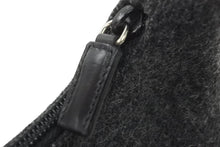 画像をギャラリービューアに読み込む, PRADA プラダ ホーボー ハンドバッグ PRADA SPORTS プラダスポーツ グレー ウール ワンショルダーバッグ ロゴ 美品 中古 49075