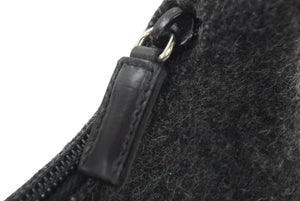 PRADA プラダ ホーボー ハンドバッグ PRADA SPORTS プラダスポーツ グレー ウール ワンショルダーバッグ ロゴ 美品 中古 49075