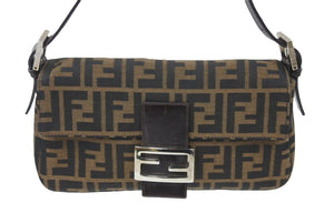 FENDI フェンディ ズッカ柄 マンマバケット ショルダーバッグ ワンショルダー ブラウン アクセサリーポーチ 良好 中古 49079