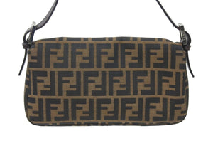 FENDI フェンディ ズッカ柄 マンマバケット ショルダーバッグ ワンショルダー ブラウン アクセサリーポーチ 良好 中古 49079