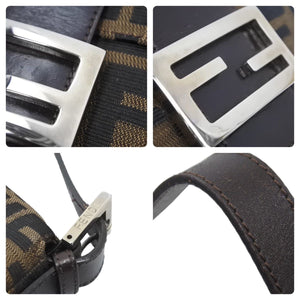 FENDI フェンディ ズッカ柄 マンマバケット ショルダーバッグ ワンショルダー ブラウン アクセサリーポーチ 良好 中古 49079