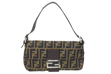 FENDI フェンディ ズッカ柄 マンマバケット ショルダーバッグ ワンショルダー ブラウン アクセサリーポーチ 中古 49080