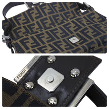 Load image into Gallery viewer, FENDI フェンディ ズッカ柄 マンマバケット ショルダーバッグ ワンショルダー ブラウン アクセサリーポーチ 中古 49080