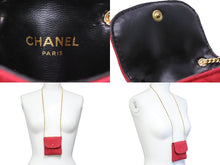 Load image into Gallery viewer, CHANEL シャネル マトラッセ ミニポシェット チェーンショルダーバッグ コットンジャージ ピンク ゴールド金具 中古 49115