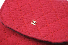 Load image into Gallery viewer, CHANEL シャネル マトラッセ ミニポシェット チェーンショルダーバッグ コットンジャージ ピンク ゴールド金具 中古 49115