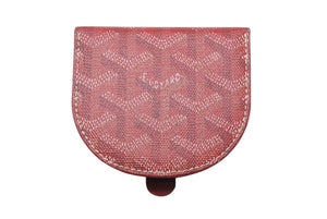 GOYARD ゴヤール コインケース 小銭入れ パクト財布 箱付き ラスパイユ半円 レッド系 良品 中古 49125